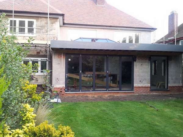 Felton Consulting: West Kirby, Wirral - Installation of our Centor C1 Triple Glazed Bi fold doors and windows combined with our HWL Roof lantern with a U value of 0.75.